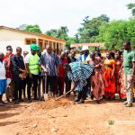 SOD cutting underway for the commencement of the CHPS compound at Kojoaba